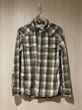 Urban Pipeline Long-Sleeve Gingham Plaid Button-down Shirt Western Farmhouse